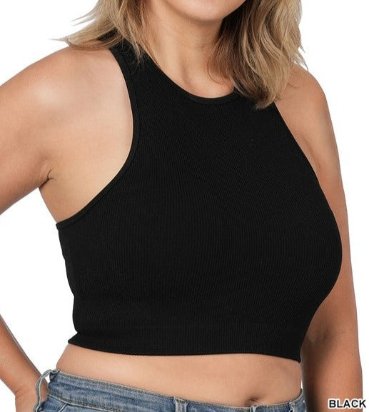 Seamless Ribbed Cropped Tank