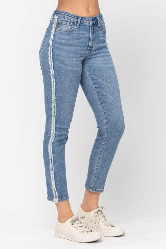 Judy Blue HW Side Seam Fray Denim