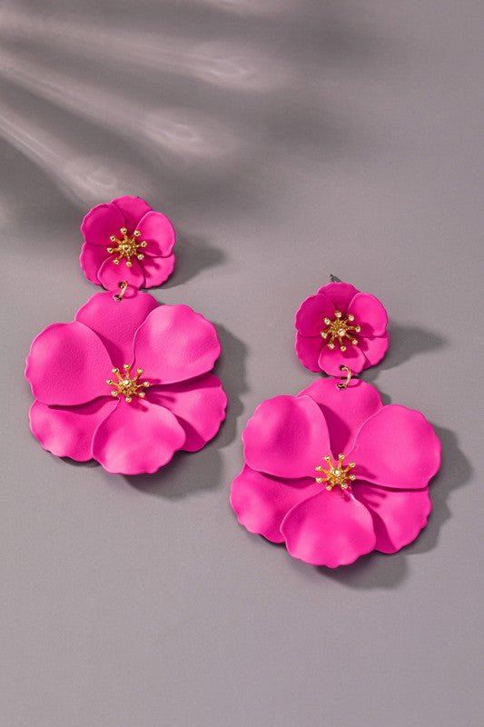 3D Flower Earrings