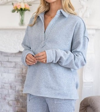 Exposed Seam Fleece Top