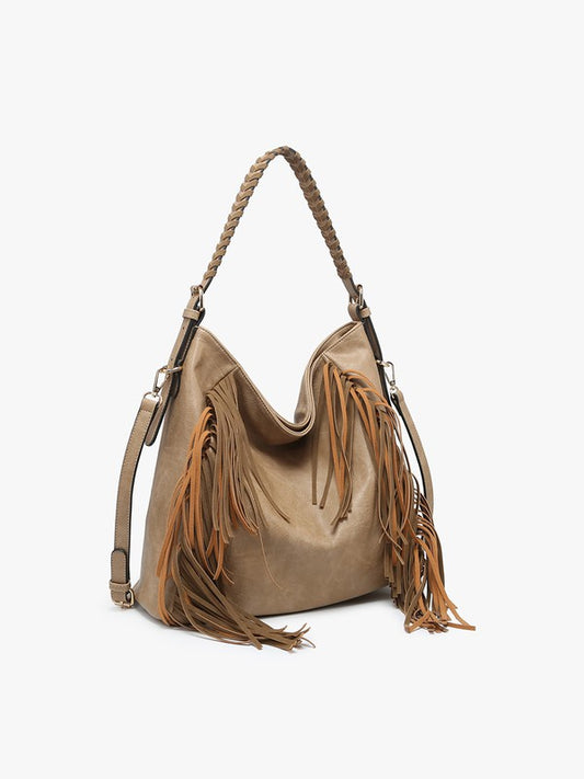 Distressed Fringed Hobo