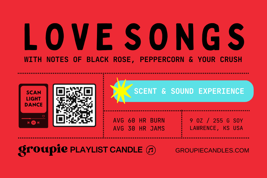 Love Songs Playlist Candle