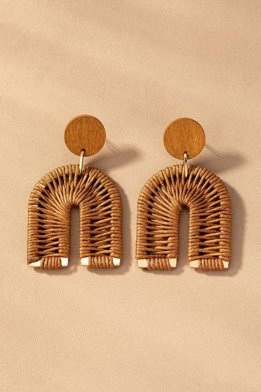 Arch Drop Hemp Earrings