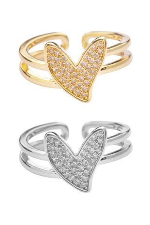 Heartbeat CZ Ring