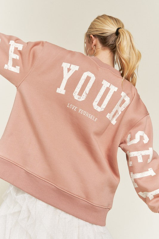 Be Your Self Graphic Pullover