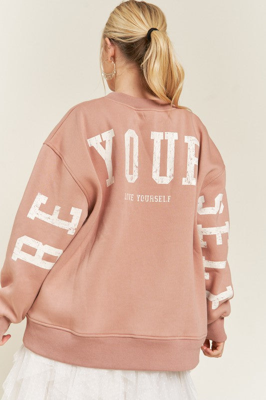 Be Your Self Graphic Pullover