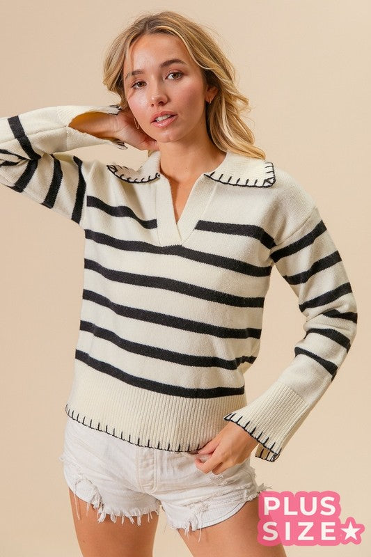 Stitches and Stripes Sweater