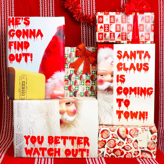 Creepy Santa Gift Wrapping Paper Set