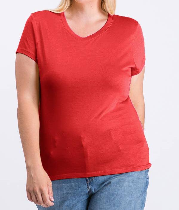 Basic V Neck Solid T