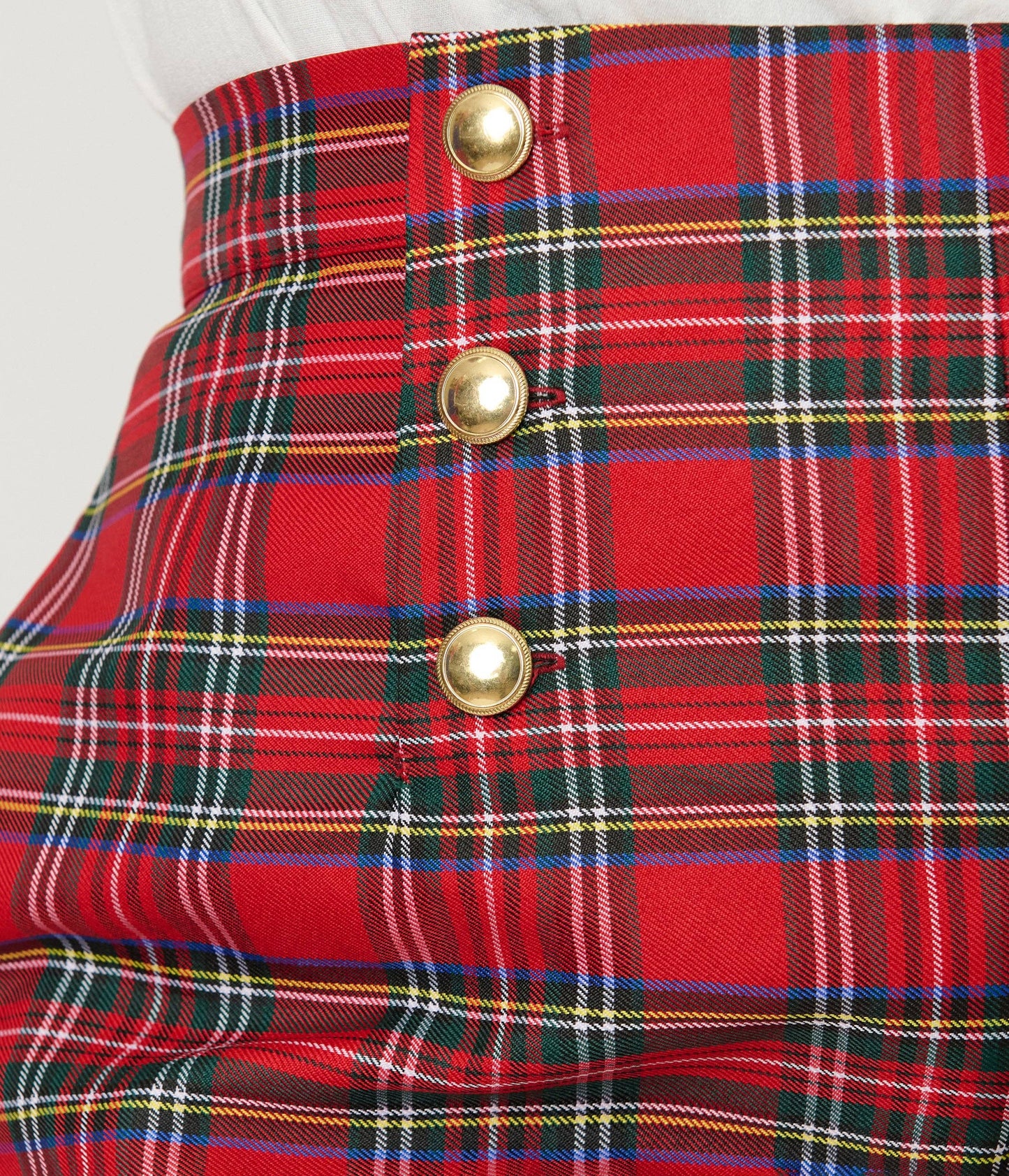 Plaid Wide Leg Sailor Pants