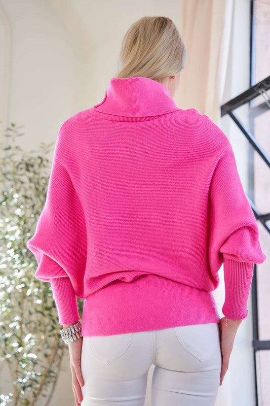 Batwing Turtleneck Sweater