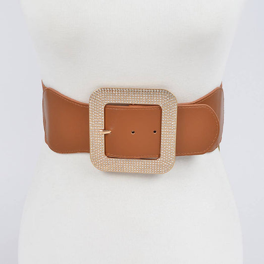 Rhinestone Buckle Belt
