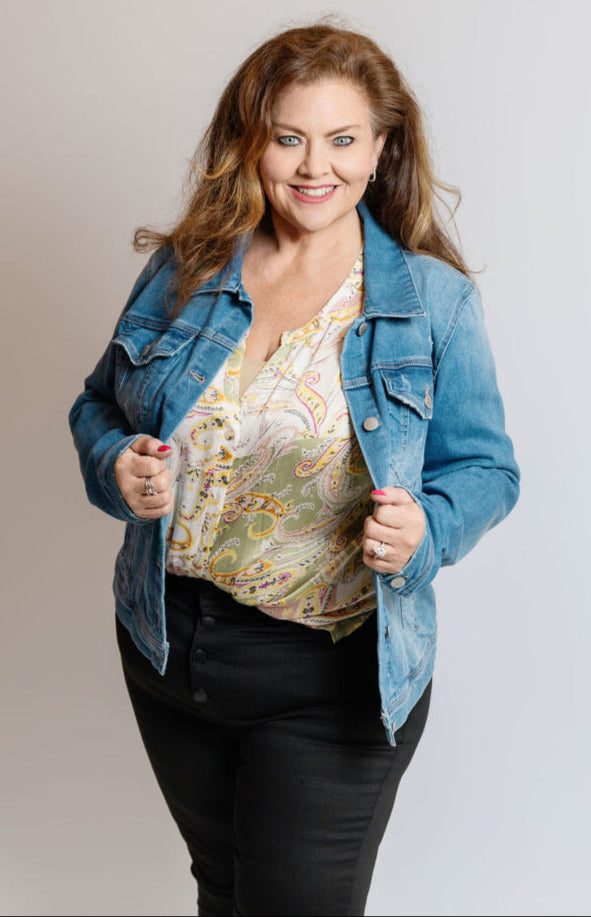 Soft Washed Denim Jacket by Risen