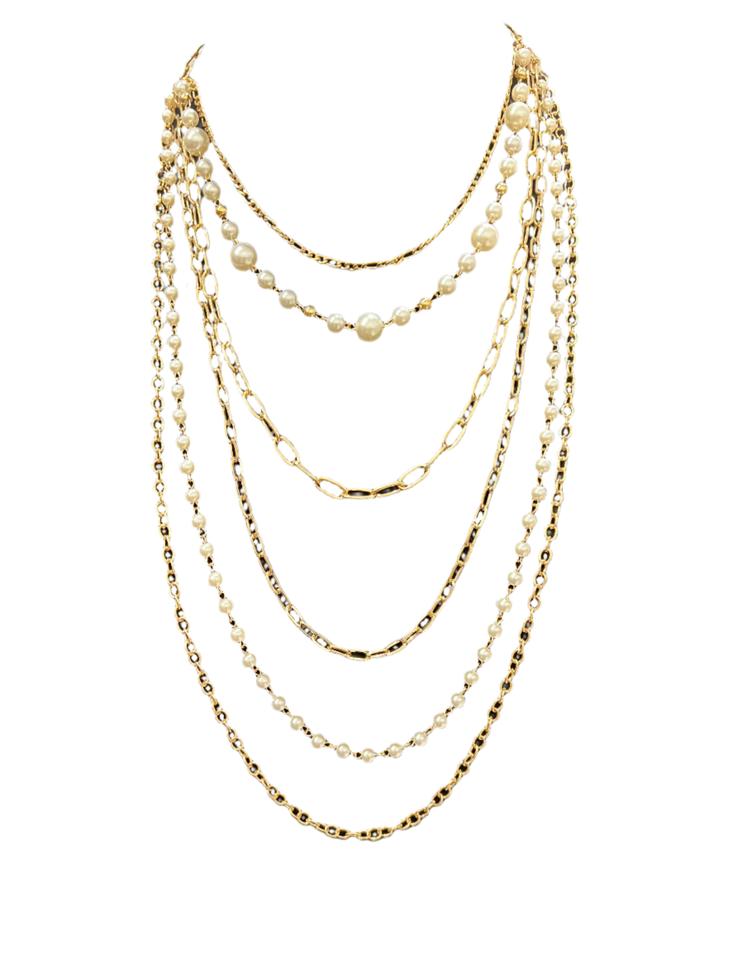 Chains and Pearls Necklace