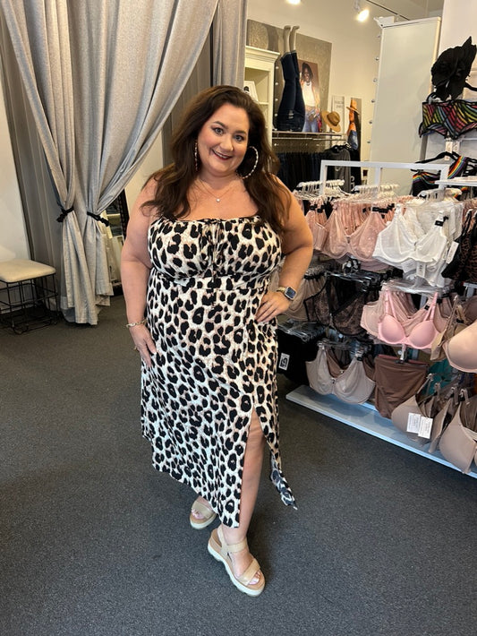 Leopard Cami Strap Dress