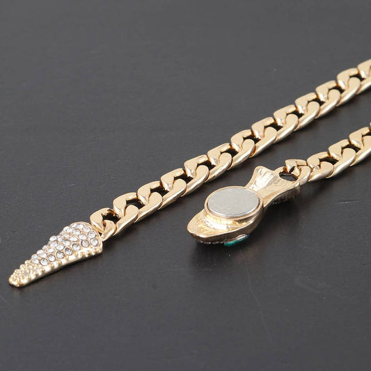 Jeweled Serpent Chain Necklace