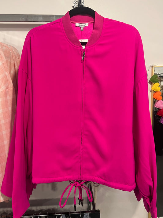 Magenta Zipped Jacket