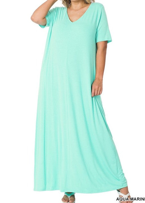 Short Sleeve Maxi Dress