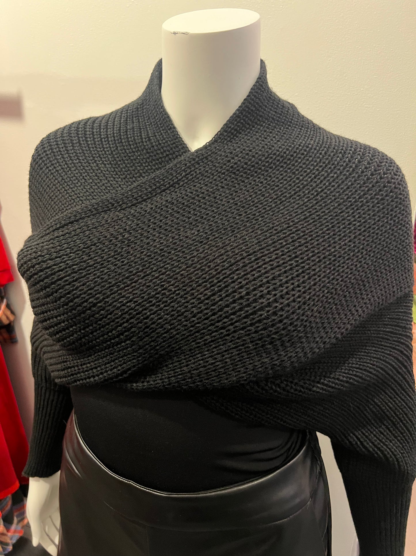 Knit Sleeve Wrap Scarf