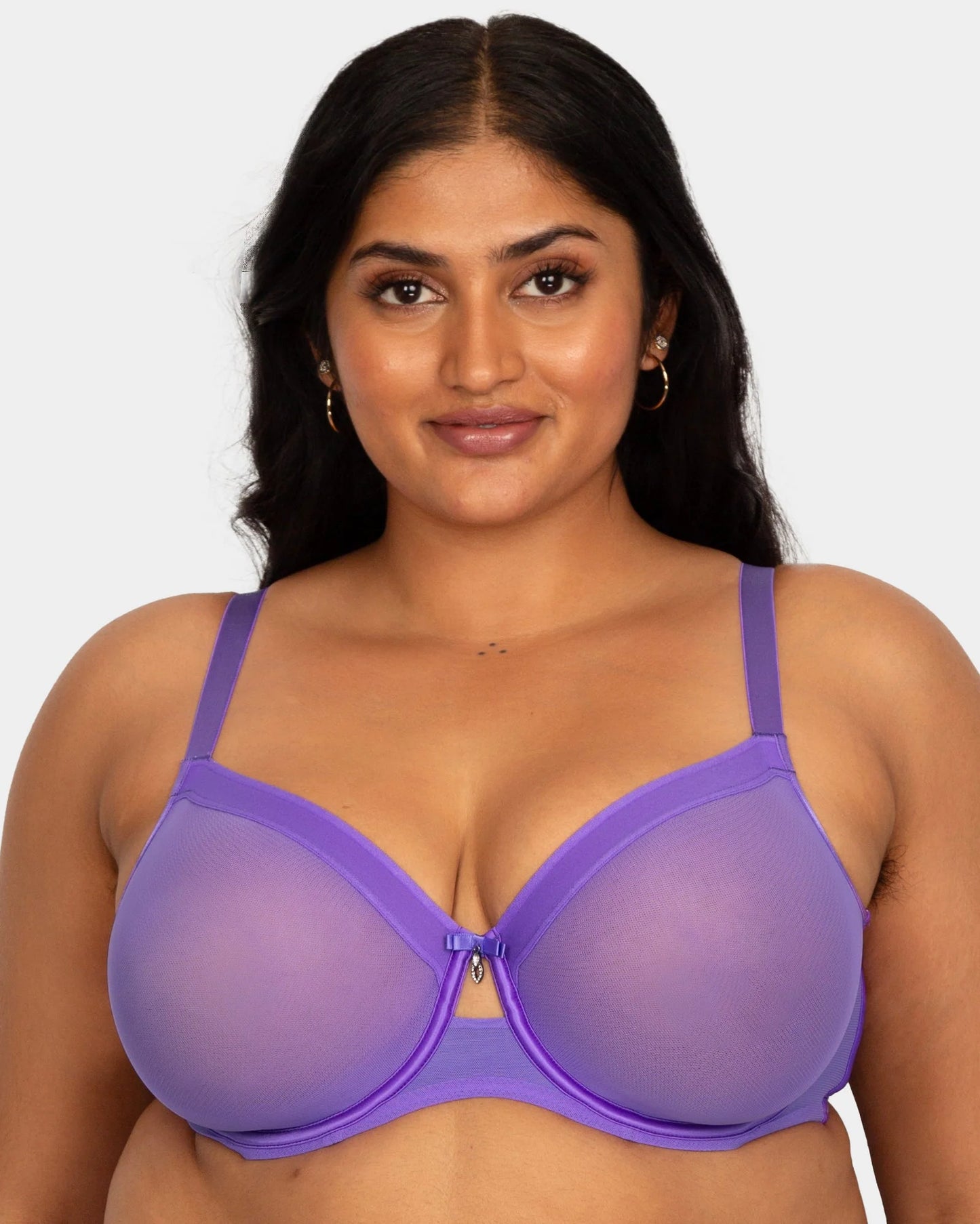 Elizabeth Unlined Mesh Full Coverage Underwire Bra