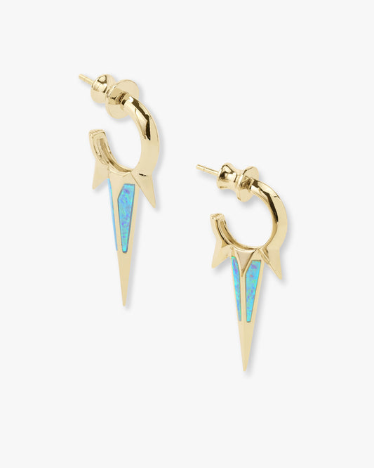 Gabriella Blue Opal Triple Spike Earrings