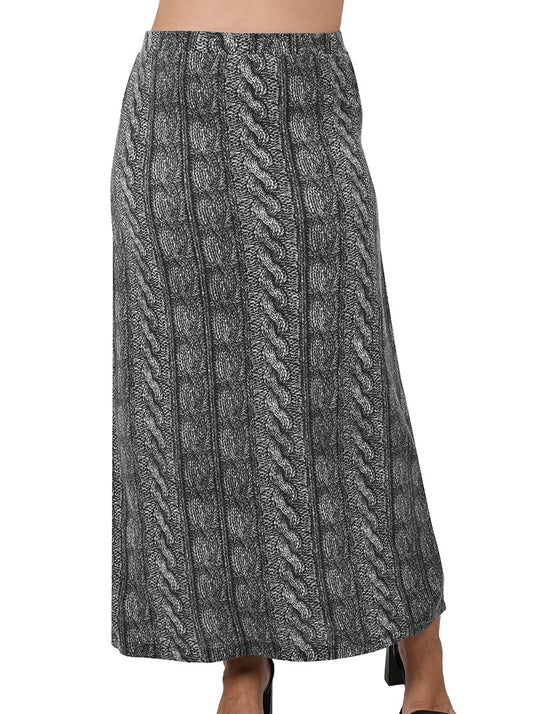 Hacci Print Maxi Skirt