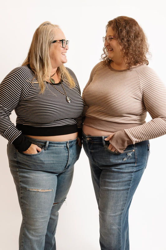 Waffle Crop Henley