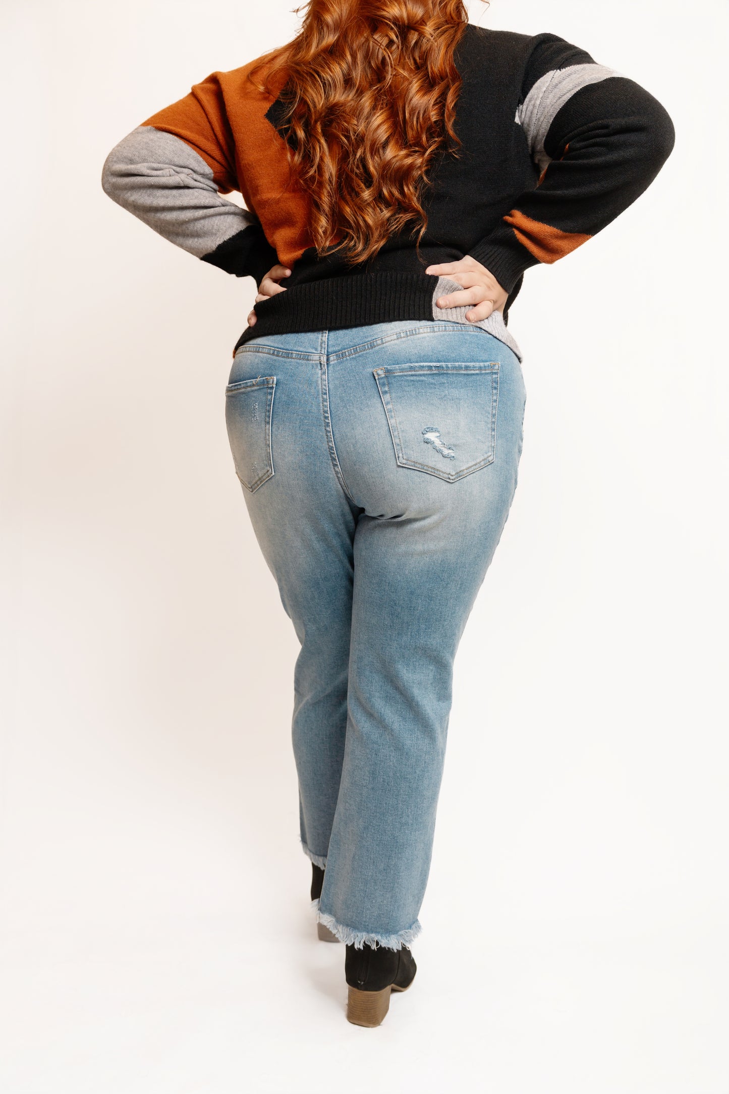 27" Zenana HR Light Distressed Straight