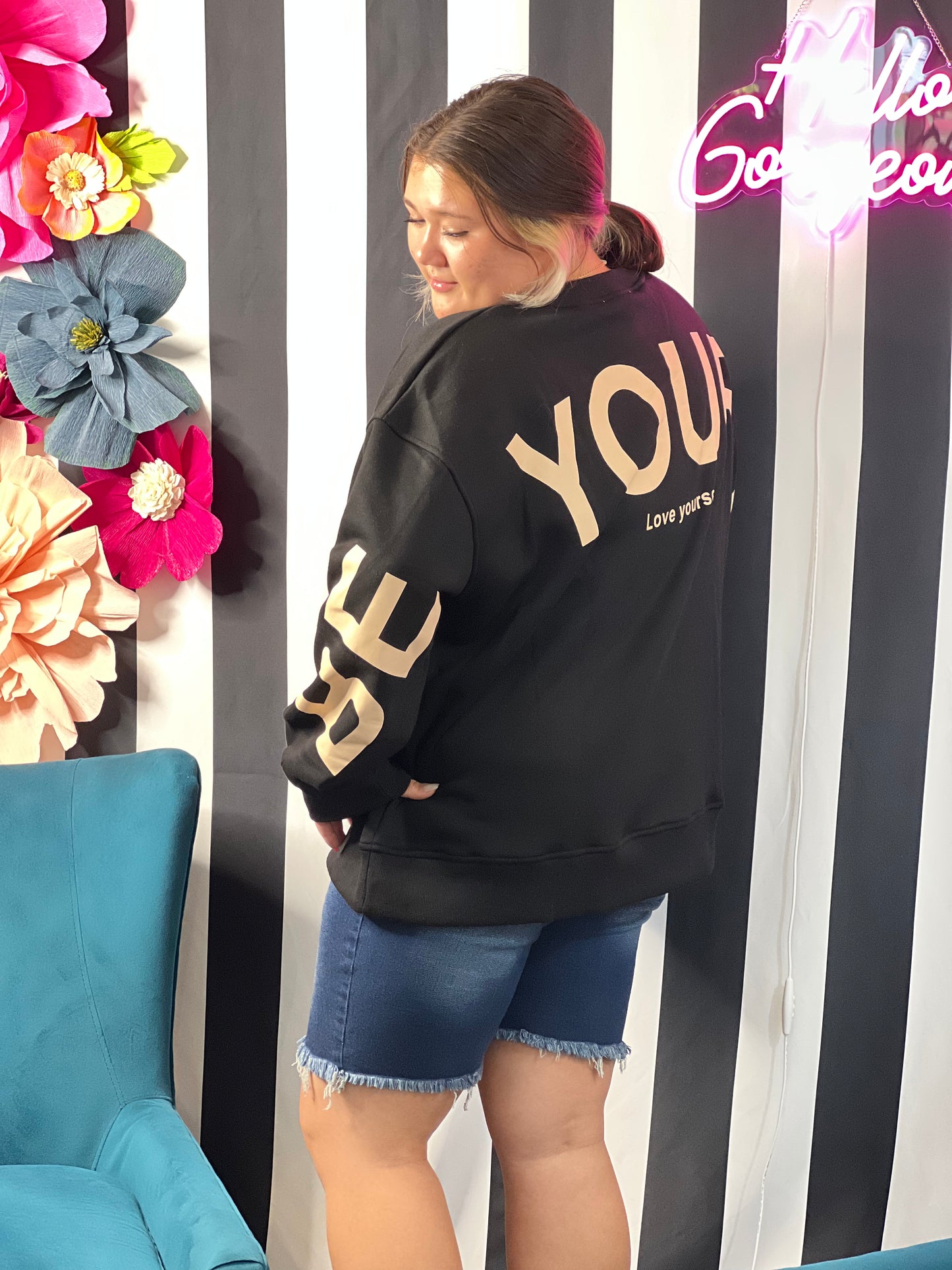 Be Your Self Graphic Pullover