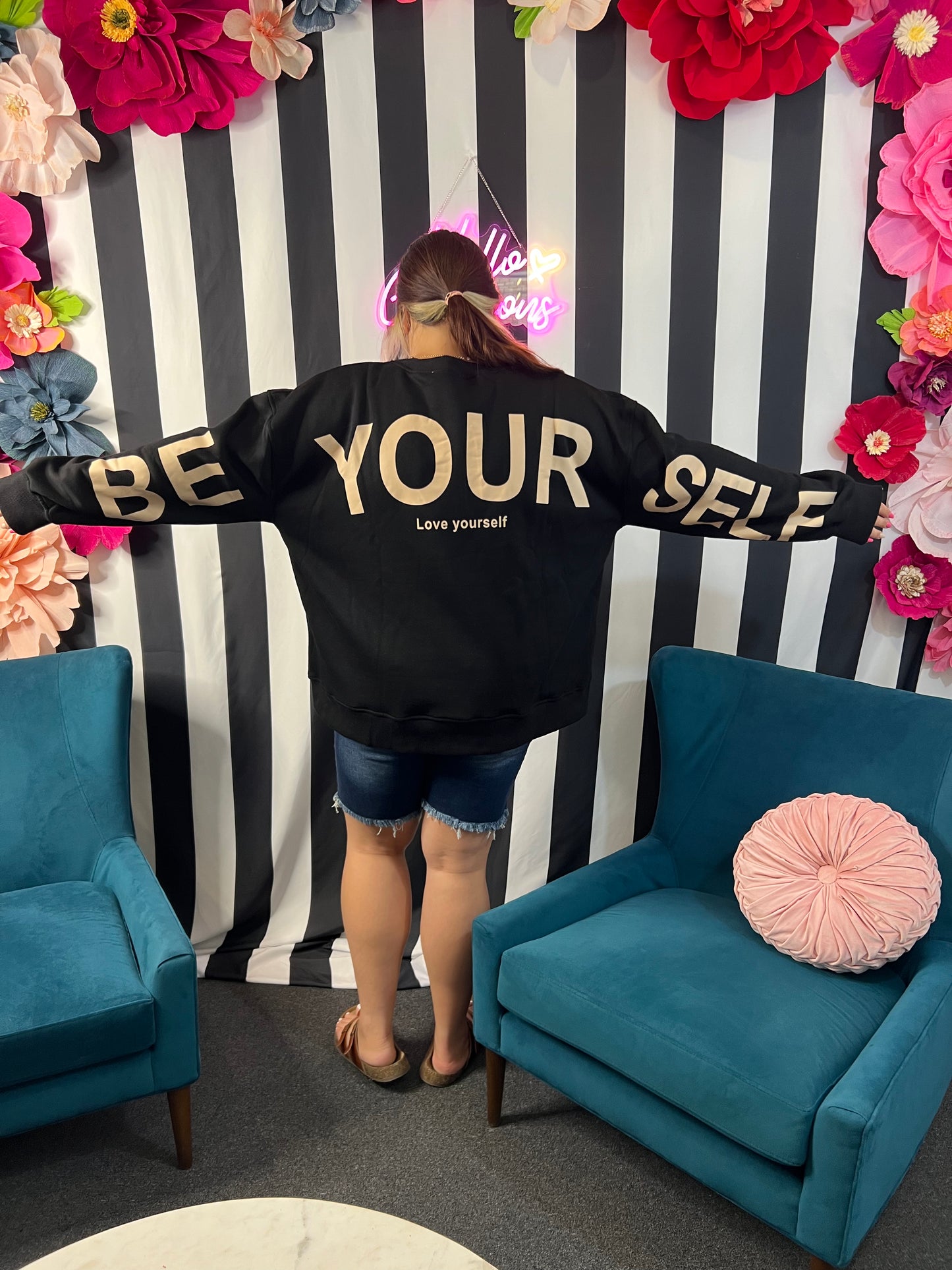 Be Your Self Graphic Pullover