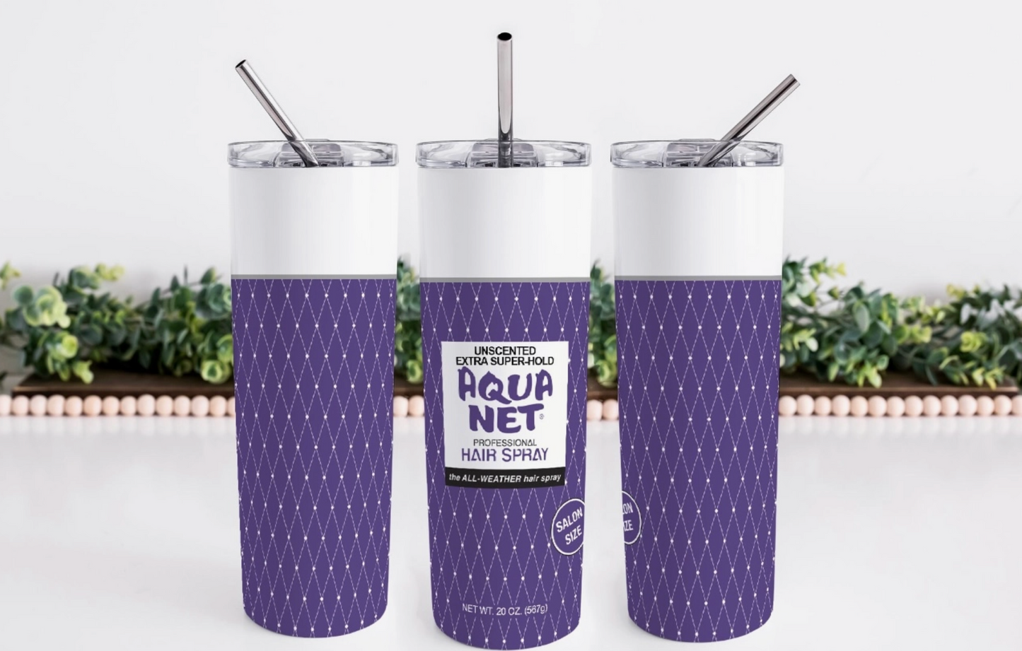 80s Aqua Net Hairspray Tumbler