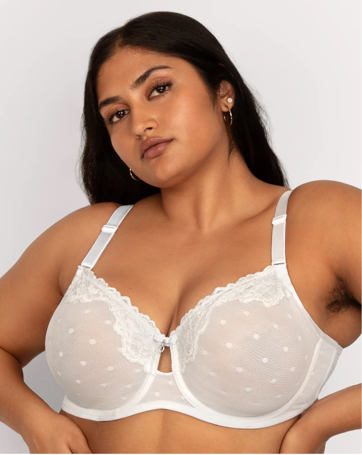 Heidi Unlined Mesh Full Coverage Underwire Bra