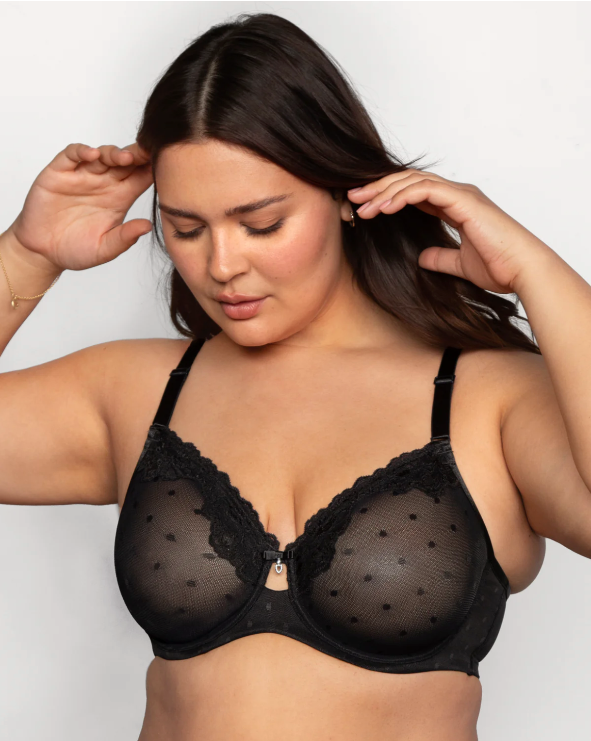 Heidi Unlined Mesh Full Coverage Underwire Bra