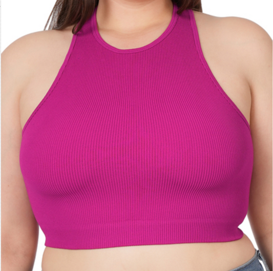 Seamless Ribbed Cropped Tank