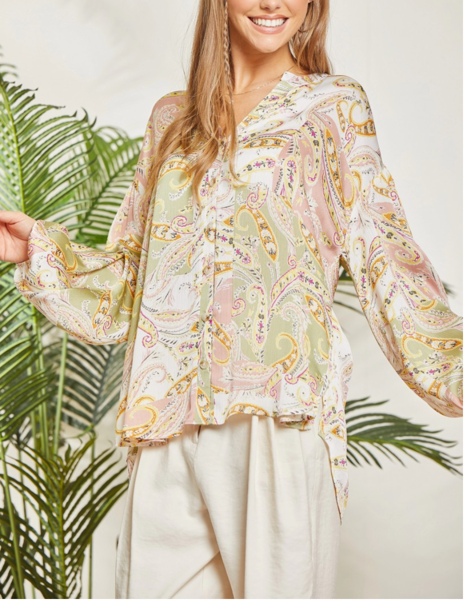 Paisley Floral Blouse