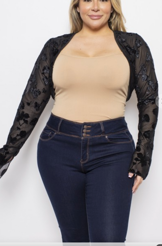Floral Burnout Shrug