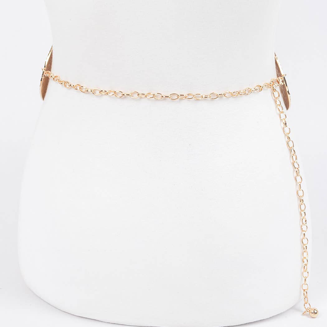 Textured Disc Gold Belt