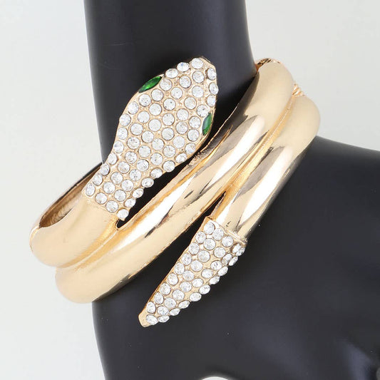 Bejeweled Serpent Cuff