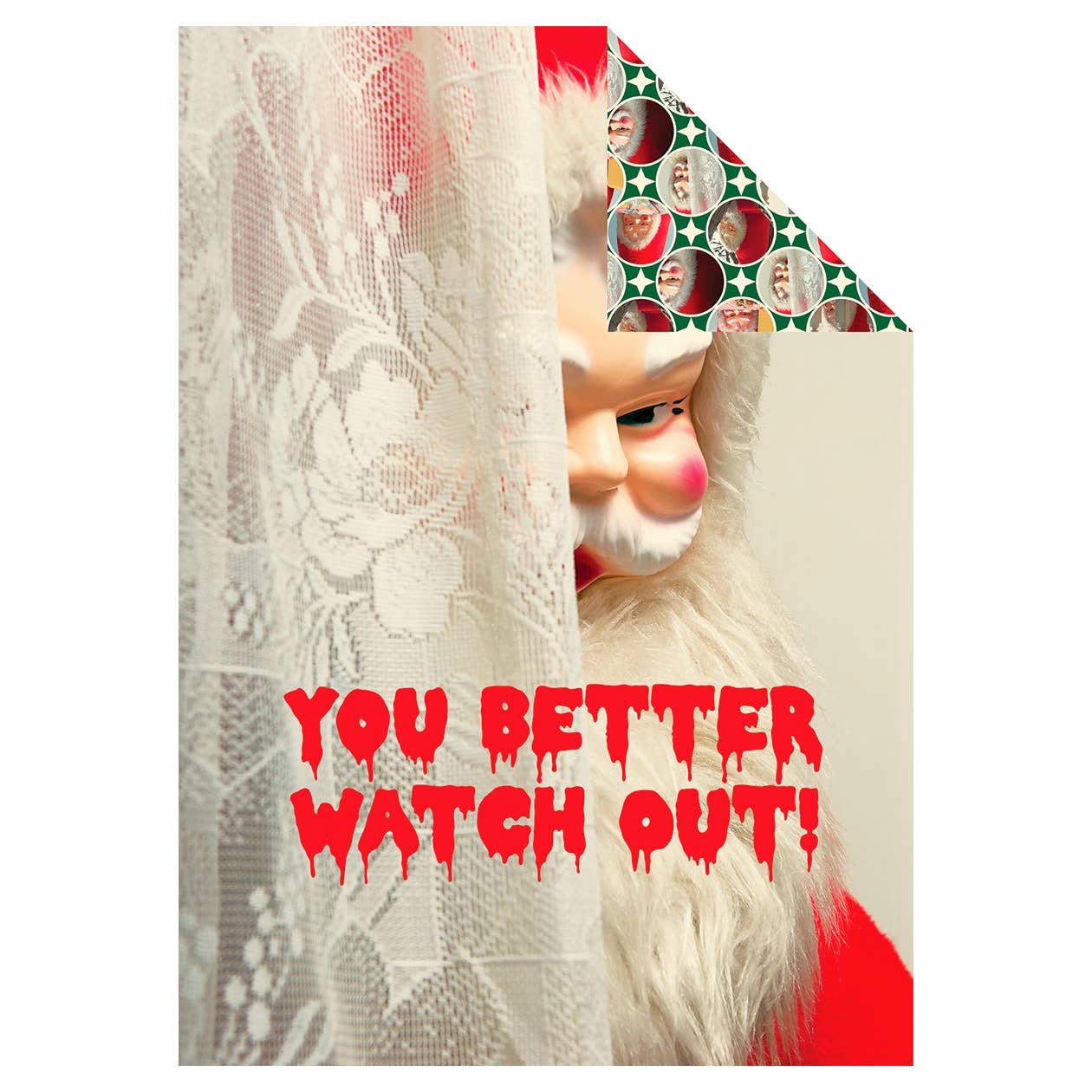 Creepy Santa Gift Wrapping Paper Set