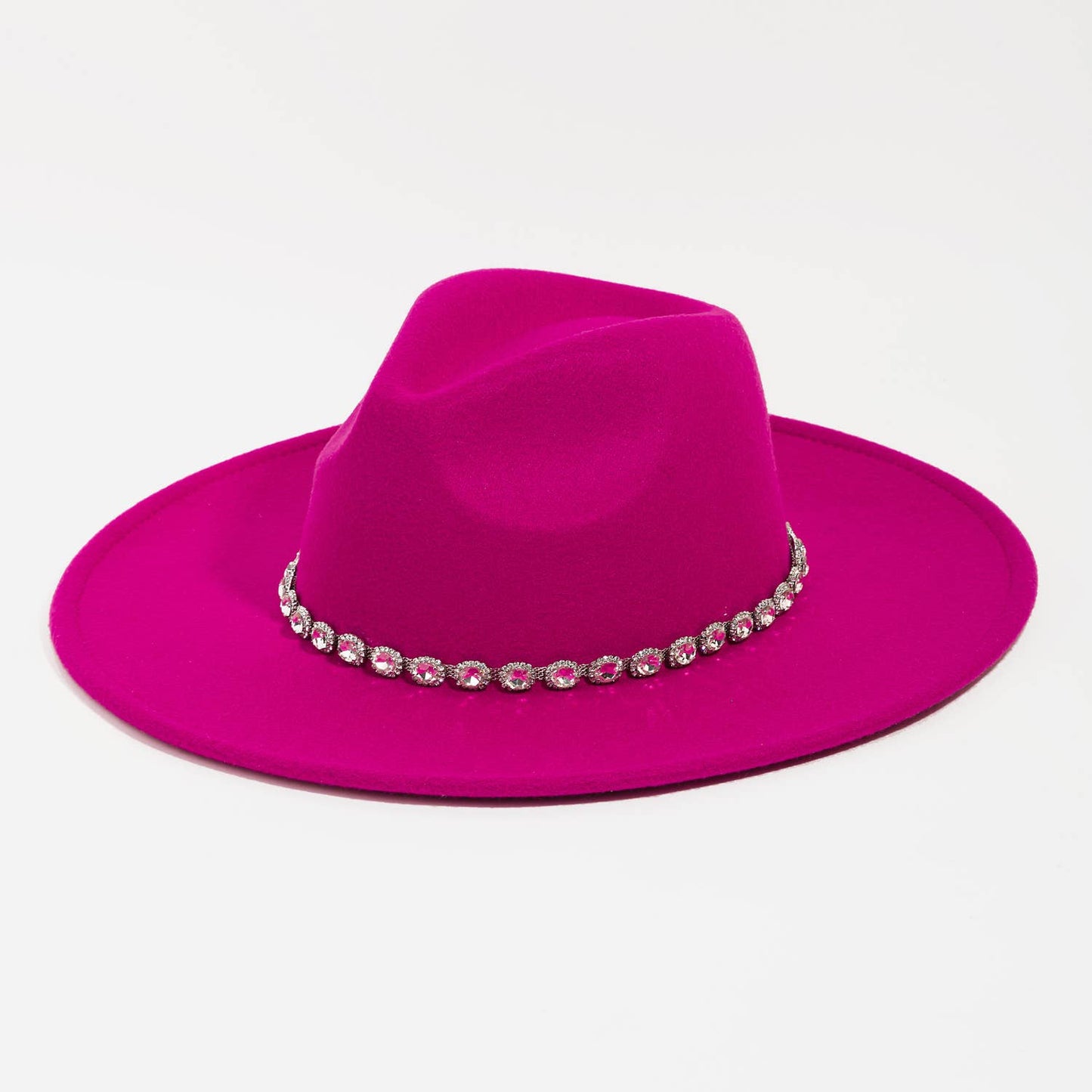 Fuchsia Rhinestone Fedora