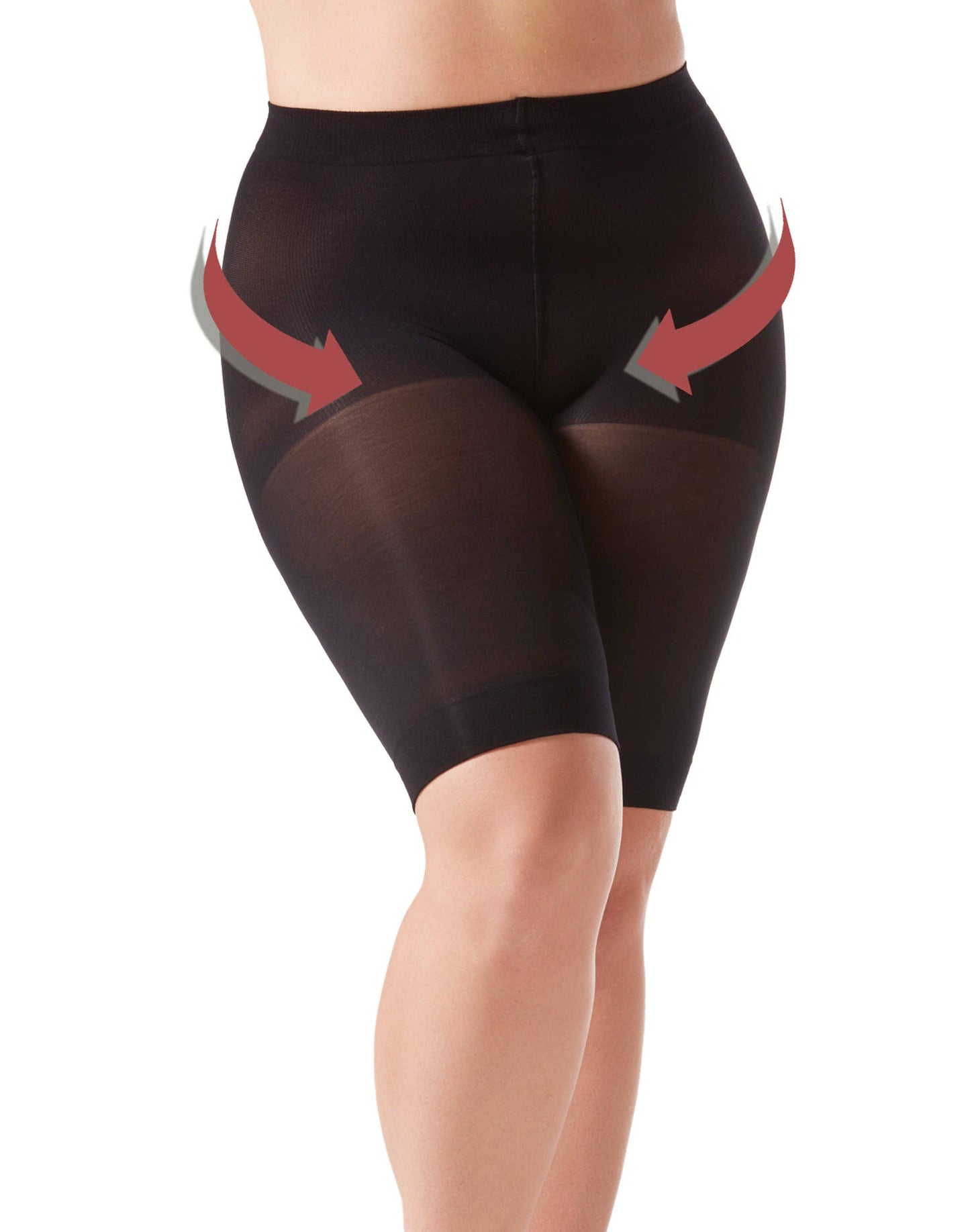 90 Denier Control Top Super Stretch Anti-Chafing Short
