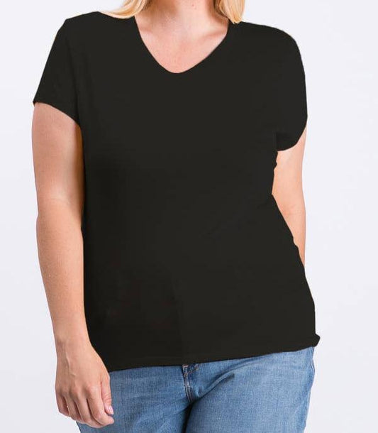 Basic V Neck Solid T