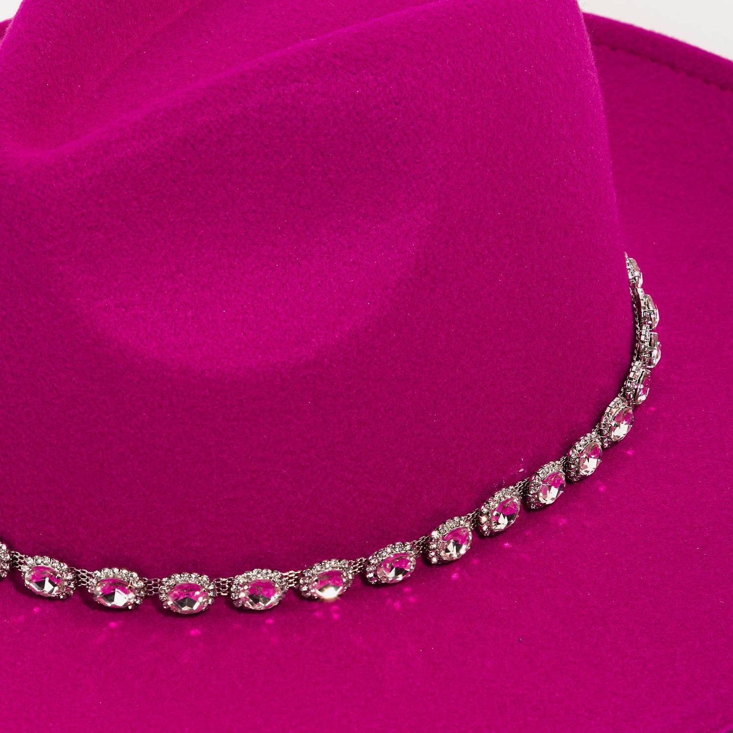 Fuchsia Rhinestone Fedora