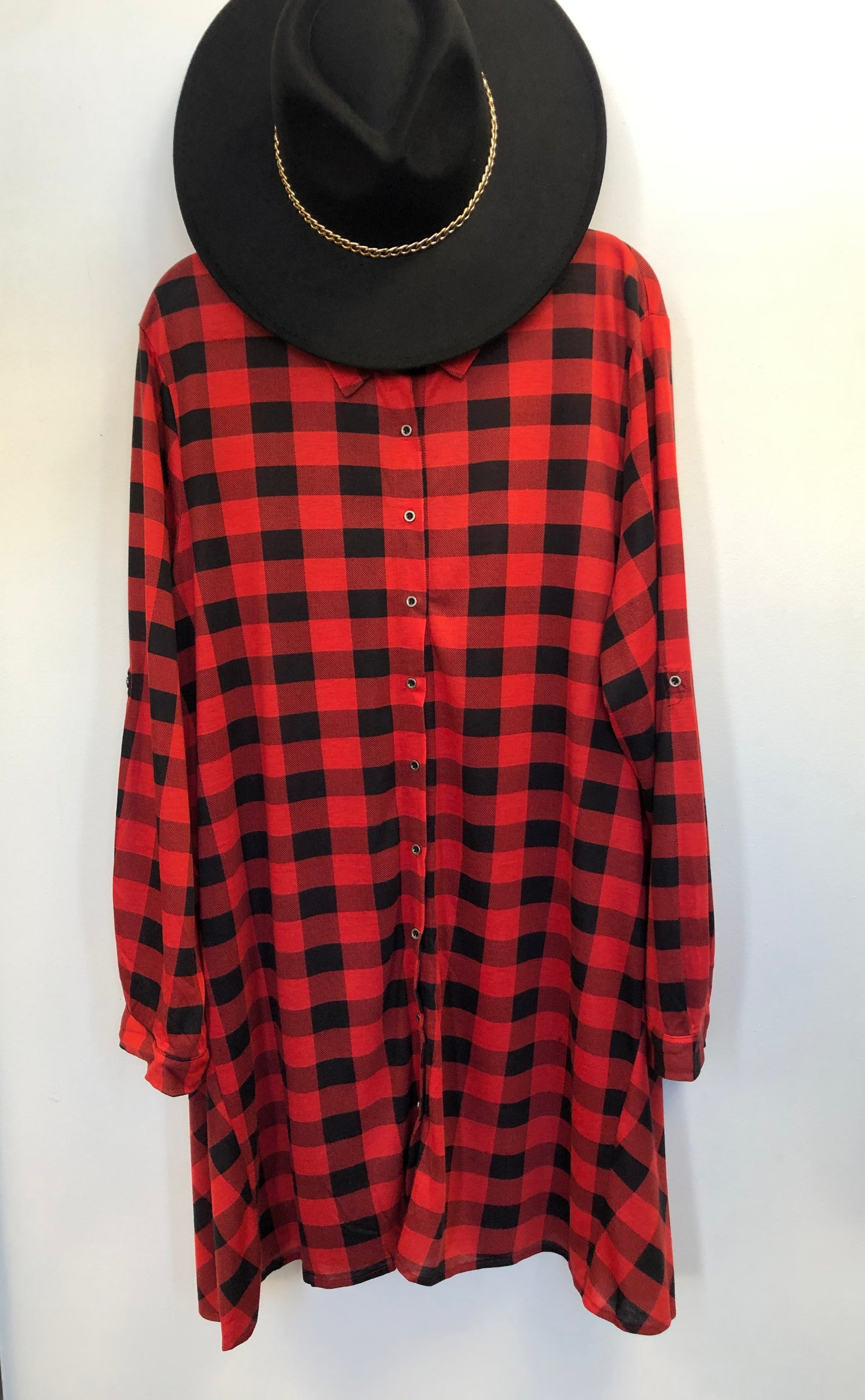 Buffalo Plaid Shirt Dress