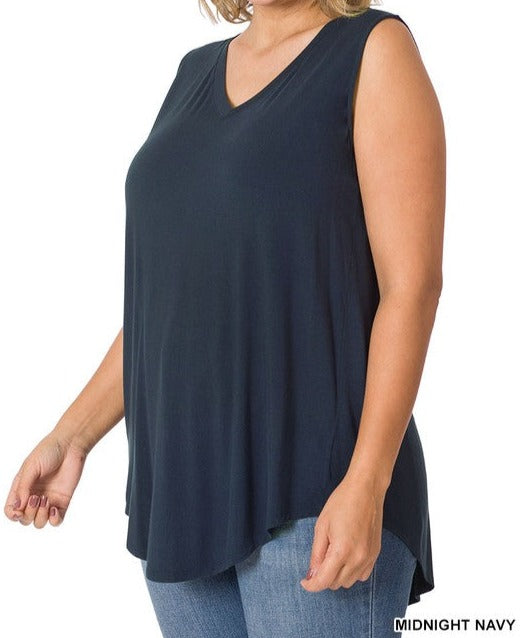 Luxe V Neck Sleeveless Tank