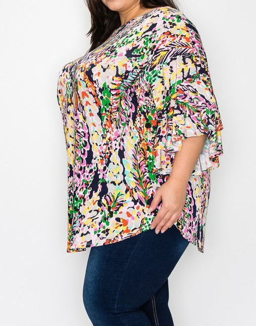 Ruffled Botanical Top