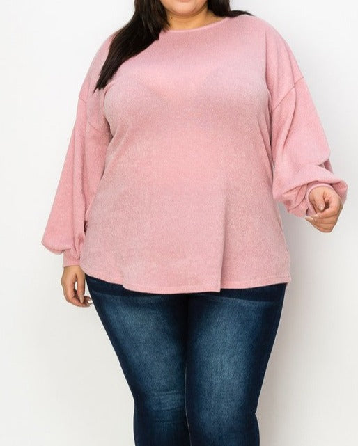 Round Neck Bubble Sleeve