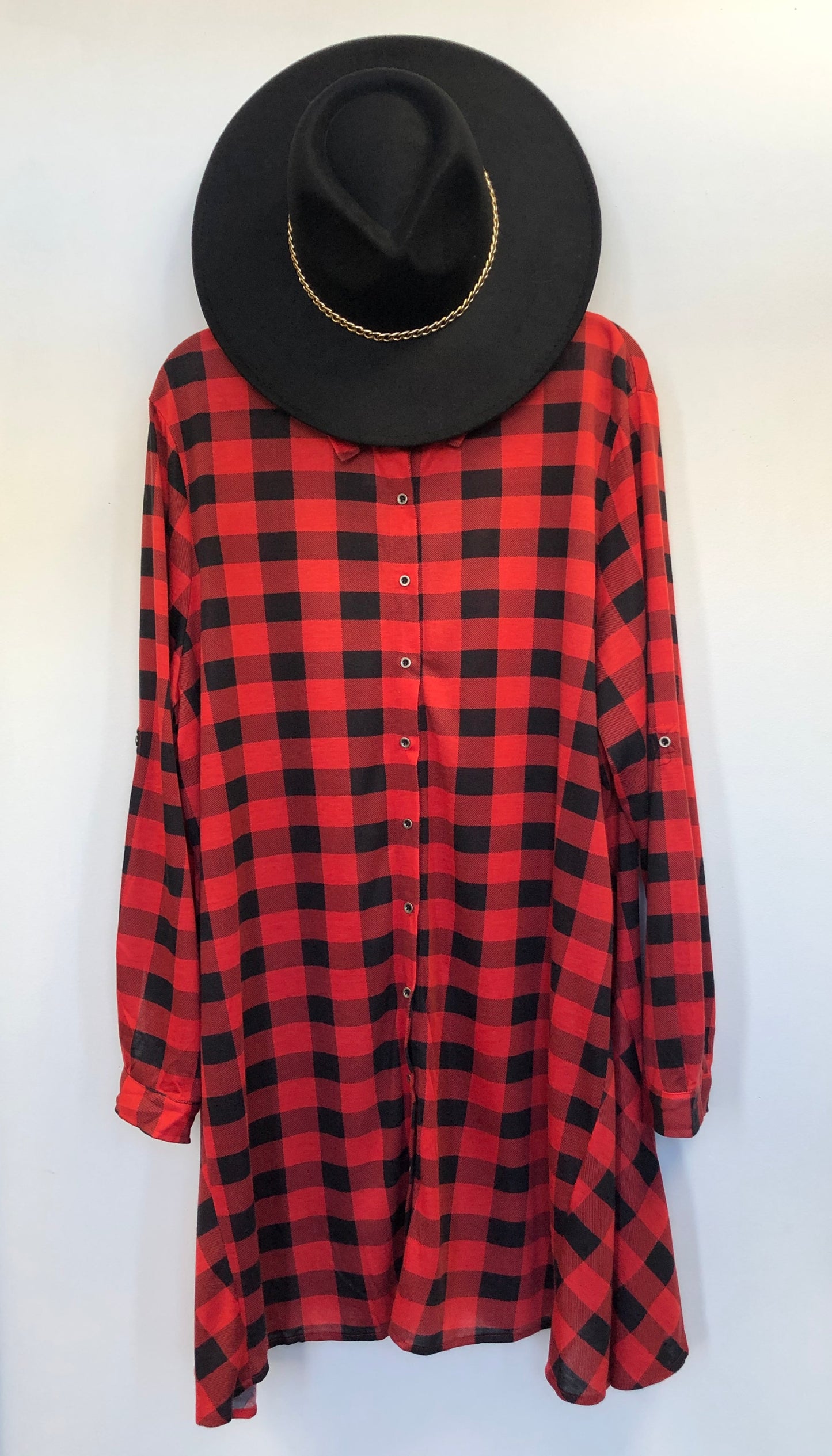 Buffalo Plaid Shirt Dress