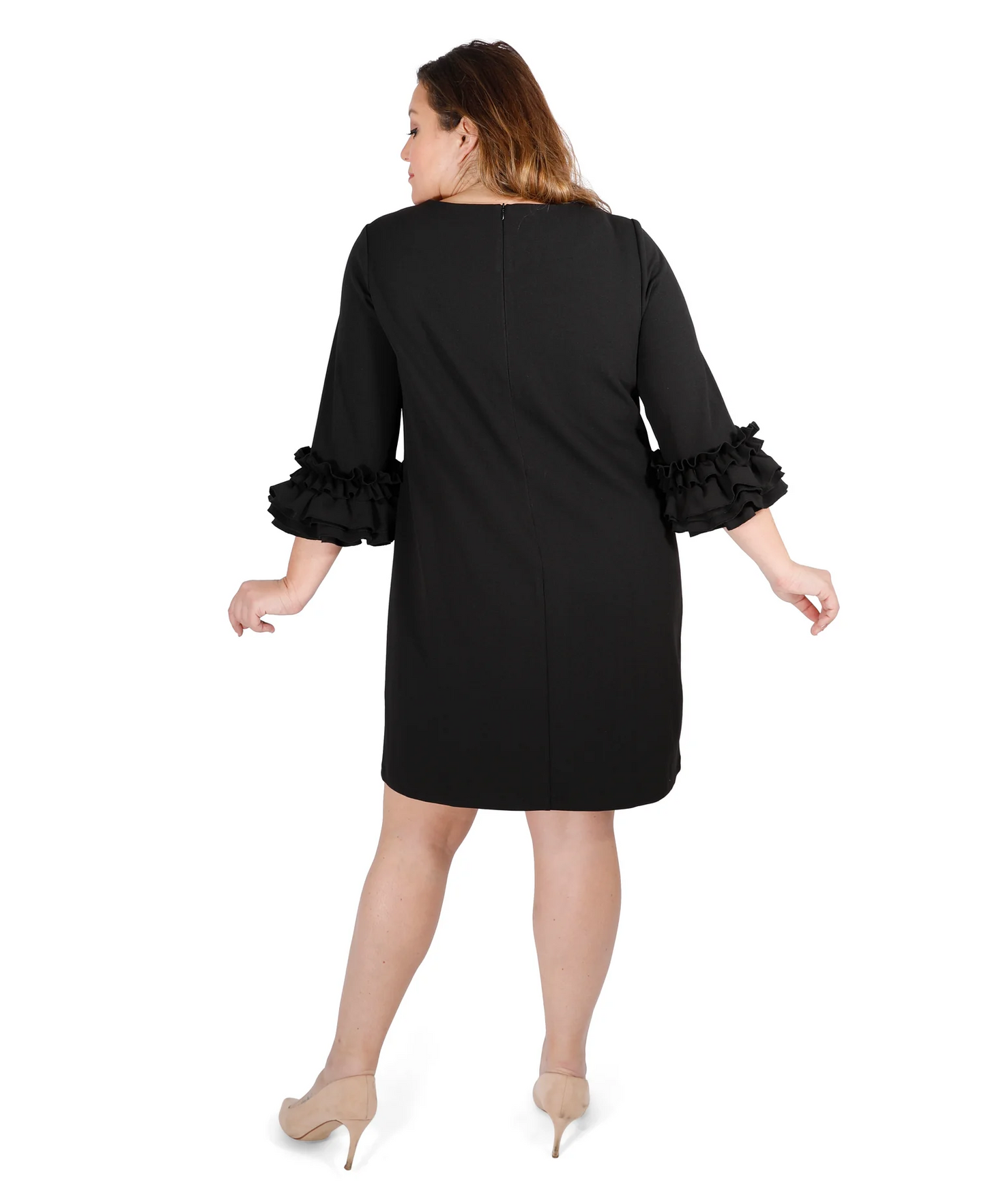 Ruffle Sleeve Sheath Dress